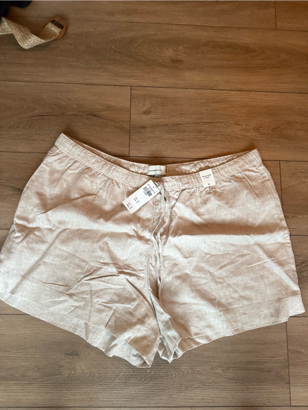 Abercrombie Women's Linen Blend Shorts - Casual Drawstring Waist